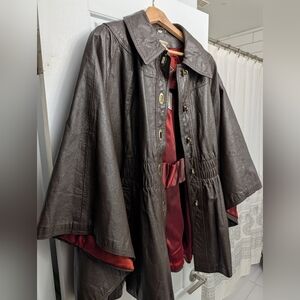 Chocolate Brown Leather Caplet